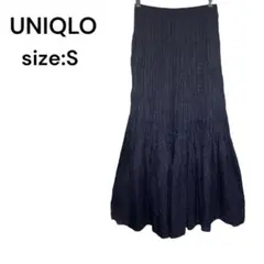 UNIQLO ユニクロ　ロングスカート　ドット柄　Ｓ　おしゃれ　ウエストゴム