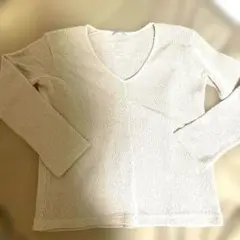 ZARA TRF ベージュ Vネック 長袖ニット