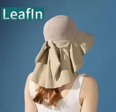 日除け帽子 レディース UVカット つば広ハット あご紐付き メッシュ 通気