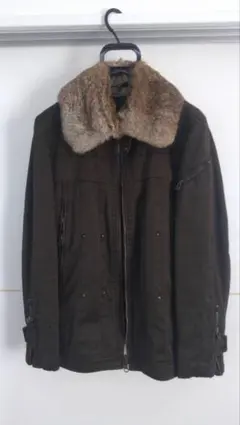 ムッシュニコル ファー付きカーキミリタリージャケット