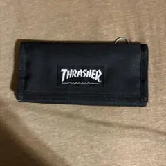 THRASHER ブラック 折りたたみ財布