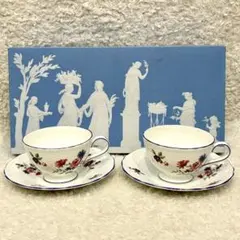 WEDGWOOD ウェッジウッド タフェッタフラワー カップ＆ソーサー 2客