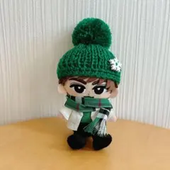 すのチル　チルぬい　緑ニット帽　マフラー　ぬい服　SnowMan