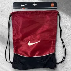 【デッドストック】90s NIKE ナップサック 黒 赤 タグ付き