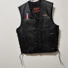 HOT LEATHERS Harley-Davidson レザーベスト Mのサムネイル