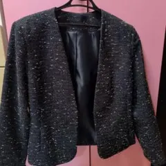 ノーカラーツイードジャケット 13AR