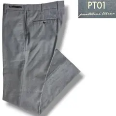 J7124美品 PT01 SLIM FIT ノープリーツスラックス グレー 48のサムネイル