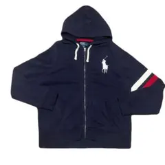 90s Polo Ralph Lauren ジップパーカー ビッグポニー Y2K