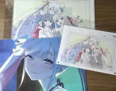 超かぐや姫！ ラフ原画 アクリルパネル クリアファイル 劇場グッズ