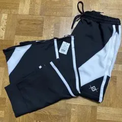 【タグ付き】レフレム　2Way切替ジャージパンツ　黒×白のサムネイル