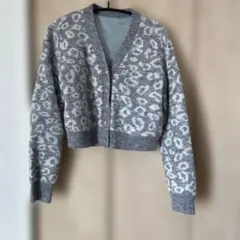 sheller レオパードビジューカーディガン