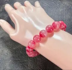 まるで桃饅頭♡ 高品質　ロードナイトシリカブレスレット　3