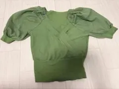 ロイヤルパーティー緑半袖 ZARA 黒ショートパンツ 2点セット