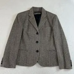 RALPH LAUREN ヘリンボーン テーラードジャケット シルク　11