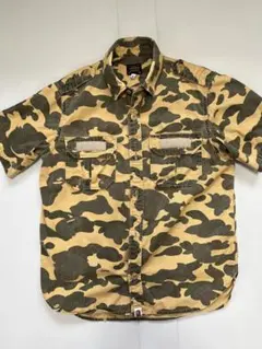 A BATHING APE 迷彩柄 半袖 ミリタリーシャツ Sサイズのサムネイル