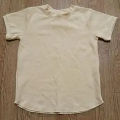120cm ワッフル 半袖Tシャツ イエロー フタフタのサムネイル