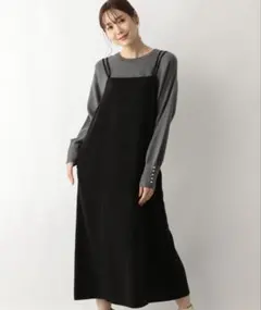 ベロアライクキャミワンピース