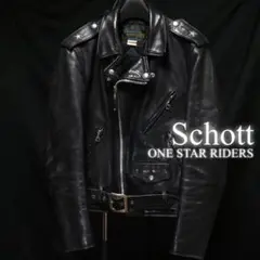 希少✨schott ライダースジャケット　シングル　ブラック　40 Schott N.Y.C 革ジャン ライダース SCHOTT-70S SINGLE RIDERS