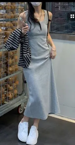 DAY CLOSET ノースリーブロングワンピース グレーのサムネイル