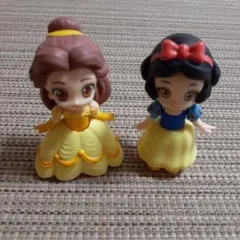 ディズニー 美女と野獣　ベル　白雪姫　フィギア プリコットプーペ2　２点セット