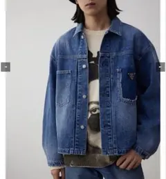 AZUL DENIM ロゴプレート デニムジャケット Gジャン コットン