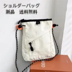 ショルダーバッグ　ショルダーポーチ スマホ入れ ポシェット サコッシュ白