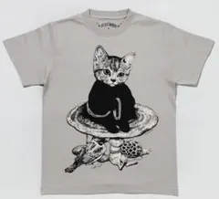 ボリス雑貨店/ヒグチユウコ：Tシャツ 休憩 （Mサイズ）ライトグレーのサムネイル