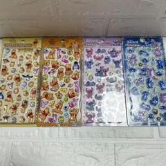 『正規品・新品未開封品』プーさん　スティッチ　シール4枚セット