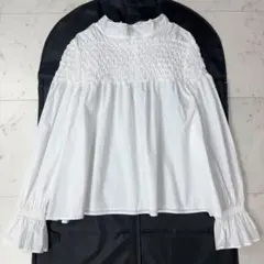 新品タグ付き マーレット MAJORELLE BLOUSE スモッキングブラウス