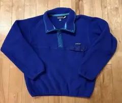 美品 90s パタゴニア シンチラスナップt M USA フリース コバルト