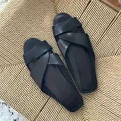 CORSO ROMA 9 ブラックサンダルのサムネイル