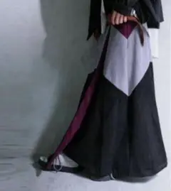 美品✨️antiqua アンティカ 配色ラップスカート ロング