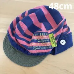ampersand キャップ 48cm ボーダー 帽子 ベビー アンパサンド