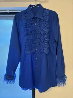 フリル付きブラックシャツ LUNA SEAコスプレ黒フリ | Mercari
