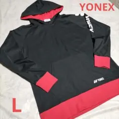 YONEX ヨネックス パーカー UNI L sizeブラック×レッド