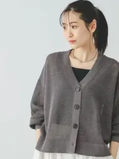 タグ付き未使用　洗えるドライメッシュカーディガン　グローバルワーク⭐︎SHORT