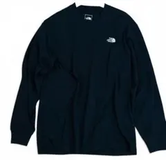 美品 ノースフェイス ロンT 長袖 黒 ロゴティー メンズ 人気 綿 アウトドア