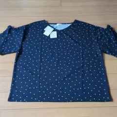新品 Alotta ドット柄 半袖ブラウス 3L