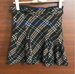 バーバリースカート　バーバリーチェックスカーバーバリーロンドン　ブルーレーベル