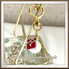 N.11 chepple ハンドメイド チャーム コットンパールバッグチャーム