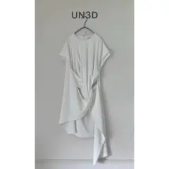 UN3D. サッシュドレープシャツ　ホワイト　美品
