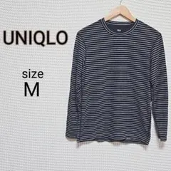 UNIQLO ヒートテック ストライプ 長袖カットソー Mサイズ