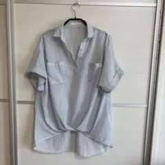 AFRICATARO ストライプシャツ 半袖