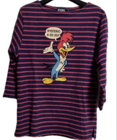 HYSTERIC GLAMOUR ボーダー七分袖Tシャツ ウッドペッカー④ - メルカリ