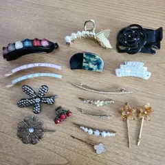 中古【 バナナクリップ 】ヘアピン レトロ ヴィンテージ まとめ売り