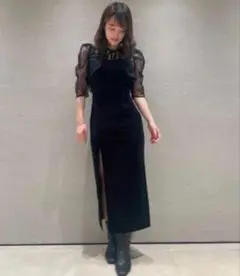 【タグ付】SNIDEL♡ボレロ　レイヤード　ワンピース SNIDEL ボレロレイヤードワンピース