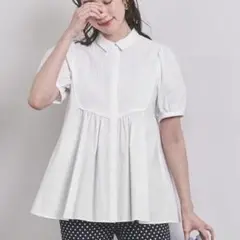 UNITED ARROWS エンブロイダリー コンビ ショートスリーブ ブラウス UNITED ARROWS（ユナイテッドアローズ）の「エンブロイダリー