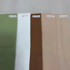 パッチワーク用綿生地セット 5色　 50cm x 40～30cm など