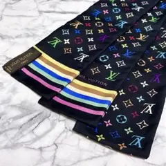 ルイヴィトン バンドー モノグラム ブルー パープル スカーフ グラデーション LOUIS VUITTON - ルイヴィトン バンドー フラワー 花柄