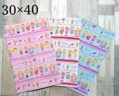 【No.180】ハンドメイド　女の子柄 ランチョンマット　3枚セット